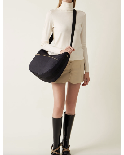 MEZZALUNA GRANDE CON ZIP ESTERNA