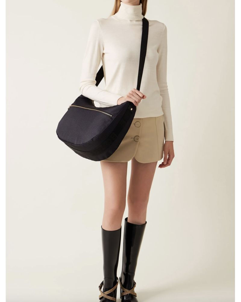 MEZZALUNA GRANDE CON ZIP ESTERNA