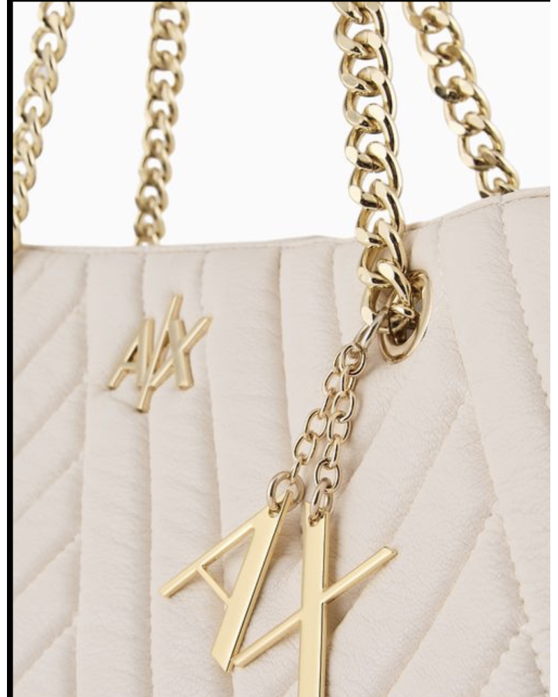 BORSA DUE MANICI TRAPUNTATA CON TRACOLLA