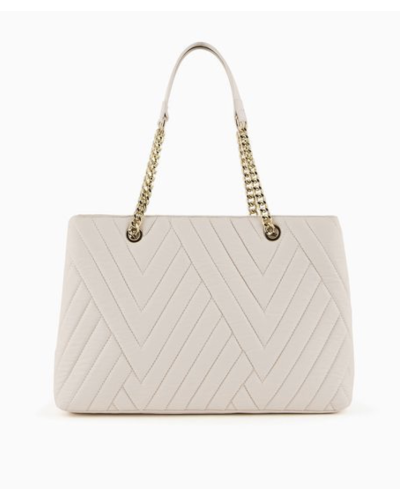 BORSA DUE MANICI TRAPUNTATA CON TRACOLLA