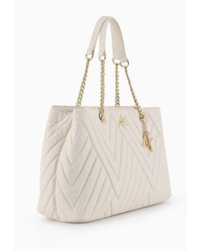 BORSA DUE MANICI TRAPUNTATA CON TRACOLLA