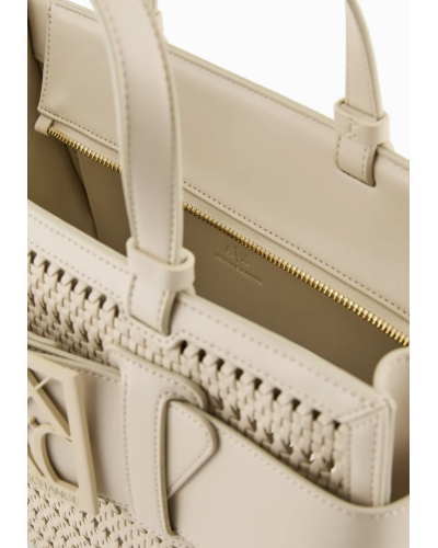 BORSA DUE MANICI GRANDE INTRECCIATA CON TRACOLLA