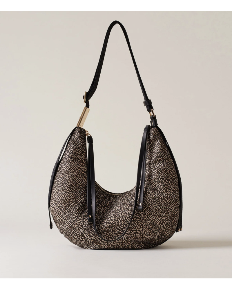 BORSA HOBO PICCOLA CON ZIP ESTERNA