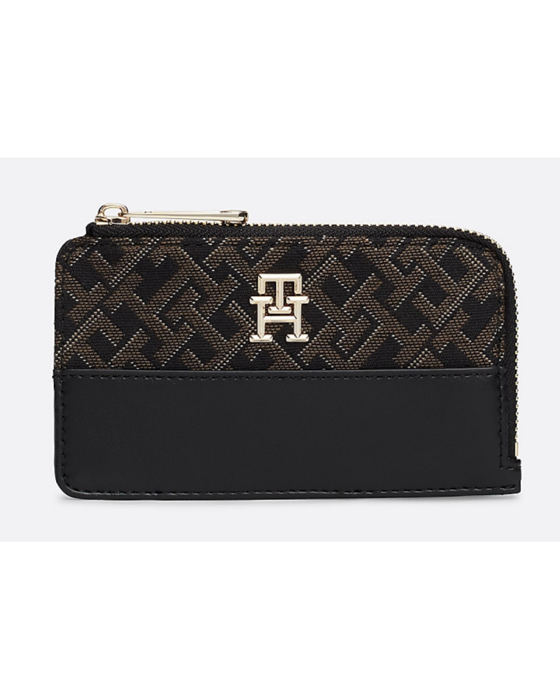 PORTA CARTE DI CREDITO CON ZIP E STAMPA LOGATA