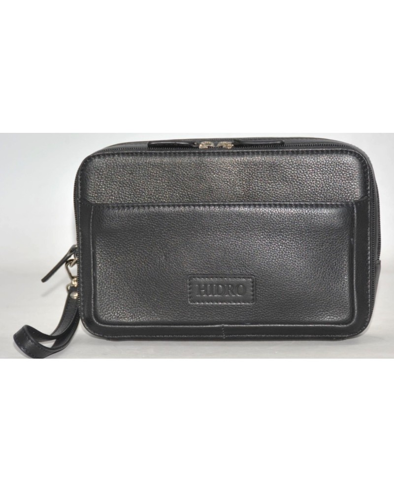 POCHETTE CON DOPPIA ZIP E MANICOTTO