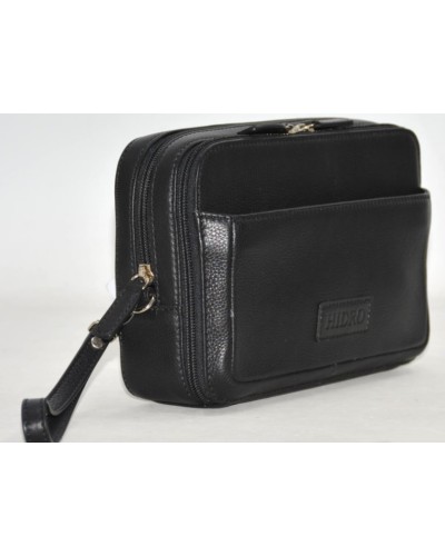 POCHETTE CON DOPPIA ZIP E MANICOTTO