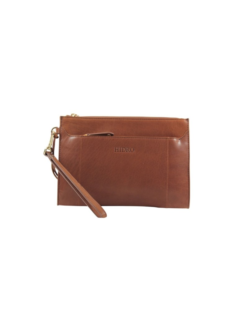 POCHETTE PIATTA CON ZIP ESTERNA